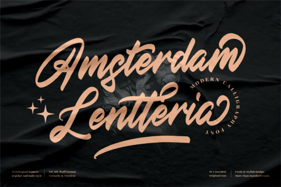 Amsterdam Lentteria: A Script Font for Campaign Creativity