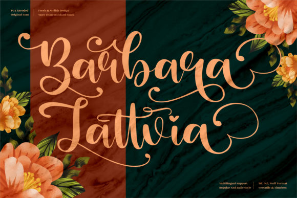 Barbara Lattvia: A Script Font That Elevates Digital Design
