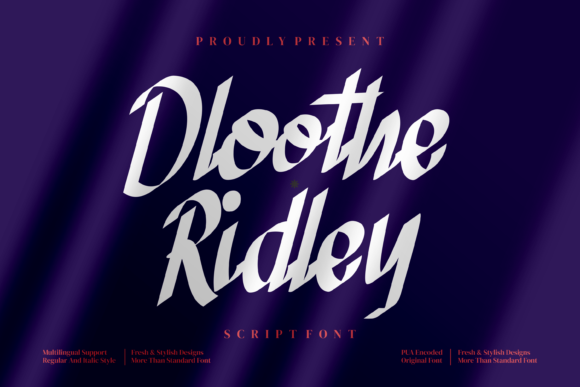 Dloothe Ridley: A Script Font for Modern Web Design