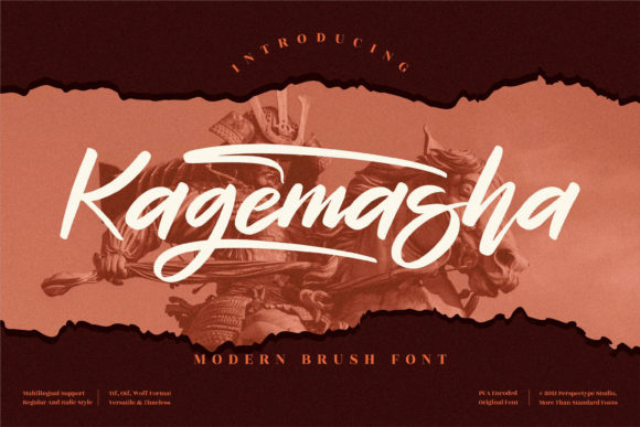 Kagemasha: A Script Font for Editorial Elegance